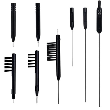 8 PCS Hearing Aid Cleaning Tools Hearing Equipment Cleaning Kits Cleaning Brush and Magnet with Case Multifunctional Earbuds Headphones Cleaning Accessories