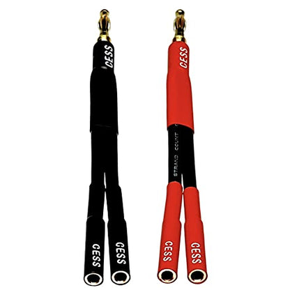 CNCESS CESS-142x2 바나나 플러그 스플리터 5.1cm(2인치) 1아웃, (2팩) - style: 2팩