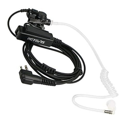 Retevis Covert Tube Walkie Talkie Earpiece with Mic, Full Size PTT(1 Pack)