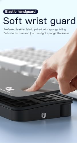 GK GAMAKAY 16.81'' Keyboard Wrist Rest Pad with Cleaning Tool Kit - color: Black, size: 100%