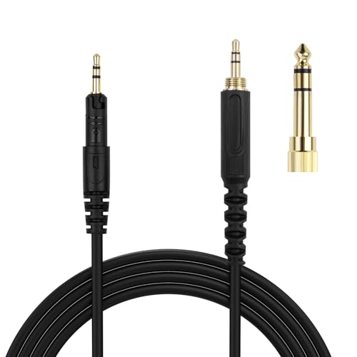 Replacement ATH-M50x Cable Aux Cord Compatible with Audio Technica ATH-M40x, ATH-M50x, ATH-M70x, ATH-M60x, 2.5mm to 3.5mm Headphones Audio Cord with 6.35mm Adapter, 6.6FT