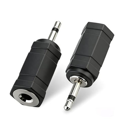 2.5mm Mono Male to 3.5mm Mono Female Adapter | 2-Pole 2.5mm to 3.5mm Jack Adapter Converter for Headphones Speakers Mobile Devices, 2pcs