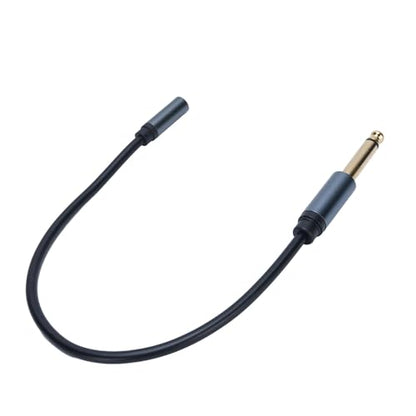 Diyeeni 6.35mm to 3.5mm Headphone Adapter, 1/4 Male to 1/8 Female Stereo Jack Cable, Gold Plated Copper Core 30cm PVC Extension Cord for Guitar, Piano, Amp, Headphones, Smartphone, Tablet