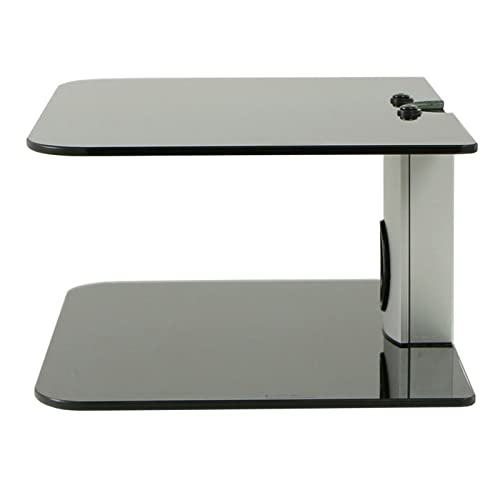 2 Tiers AV Shelf Wall Mount Shelf Black DVD Wall Hanging Bracket Stand for AV Receiver Set-top Boxes/Cable Boxes/Gaming Systems