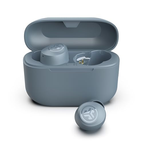 JLab Go Air Pop True Wireless Bluetooth Earbuds + Charging Case, Slate, Dual Connect, IPX4 Sweat Resistance, Bluetooth 5.1 Connection, 3 EQ Sound Settings Signature, Balanced, Bass Boost - color: Slate