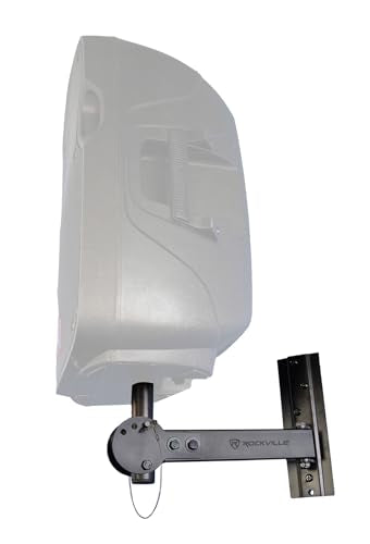 Rockville RPW30 Wall Mount Brackets for PA Speakers with Safety Cable, 35mm, Swivel & Tilt, Heavy Duty, (Pair) | Heavy Duty Steel, 110 lb Capacity Each, Horizontal and Vertical Tilt, Includes Mounting Hardware, for PA Speaker Installation - style: Tilt an