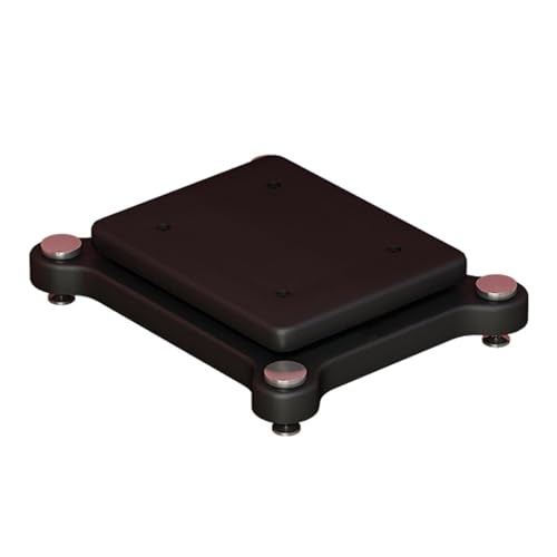 2 Floors Subwoofer Isolation Stand, Audio Isolation Platform with Foot Spikes for Standard Speaker, Studio Home Office Use Speaker Isolation Feet Platform(8.6" L x 11" W, Black) - size: 8.6"L x 11"W