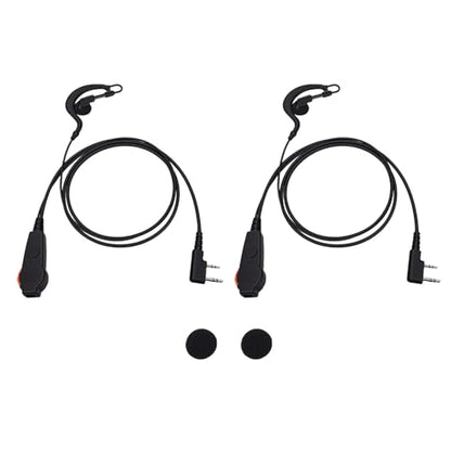2 Pin Earpiece for Radio, Clear Sound Quality Wired 2 Way Radio Earhook Headset with Mic, Push to Talk Key, Designed for TH D7 TH F6 TK 220 etc