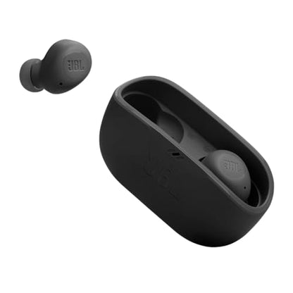JBL Vibe Buds - True Wireless Earbuds - Black | JBL Deep Bass Sound, Comfortable fit, Up to 32h (8h buds + 24h case) with speed charging - color: Black
