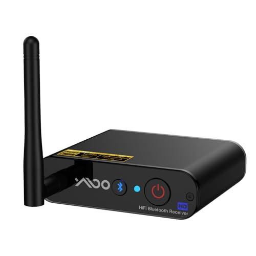YMOO Bluetooth Music Receiver HiFi Audio Adapter with Audiophile DAC | Long Range Bluetooth Stereo Receiver, aptX HD, Optical Coaxial RCA Outputs for Home Stereo, AV Receiver or Amplifier