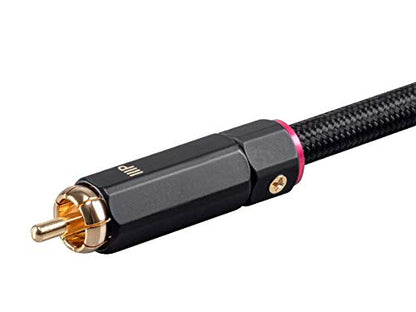 Monoprice Onix Series Digital Coaxial Audio/Video RCA Subwoofer CL2 Rated Cable, RG-6/U 75-ohm 15ft,Black - size: 15 Feet