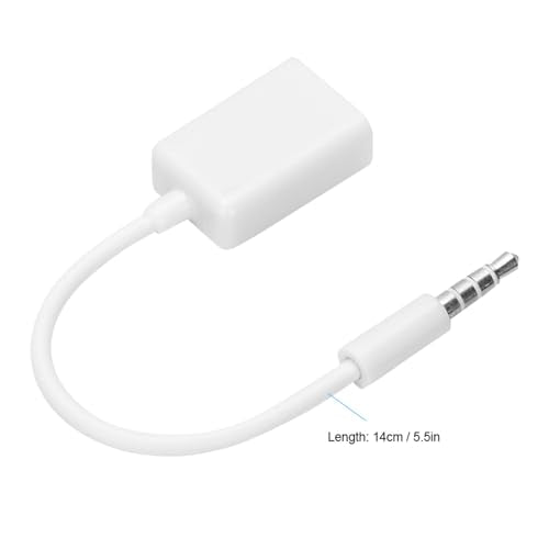 HANYAUKU USB to AUX Adapter, 3.5mm Male Plug Jack to Female AUX Audio Cable, Auxiliary Adapter Converter Cable for Connection of Car Jack Audio & External U Disk