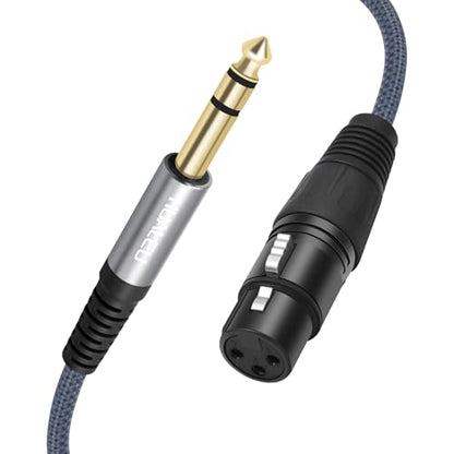 2 Pack 1/4 TRS Male to 3Pin XLR Female Microphone Cable,6.35mm TRS to XLR Female Braid Quarter inch Balanced Cable for Mixer Microphone Active Speakers-10Feet - color: 1/4 TRS To XLR F, size: 10 feet(2 pack)