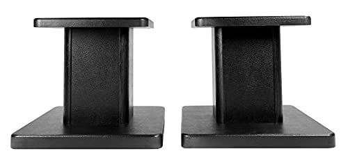 Audiosavings Bundle: Pair of Mackie CR3.5 3.5" Powered Studio Monitors with Tone Control Bundle with Pair of Rockville RHT8B Computer/Bookshelf Desktop Speaker/Studio Monitor Stands (2 Items)