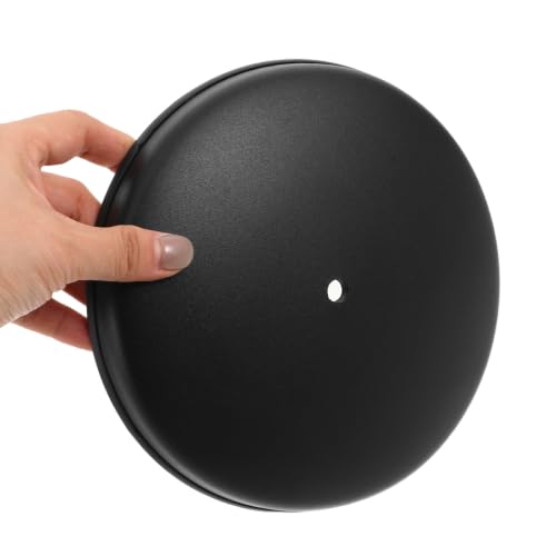 Heavy Duty round Mic Stand Base 7.1 Inch Metal Desktop Microphone Holder with Finely Sprayed Surface, Supports Straight and Boom Arms, Prevents Microphone Tipping for Home Studio