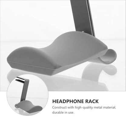 Headphone Holder and Headset Rack Desk Clamp Hook Under Desk Mount, Gray Sturdy Plastic Headphone Stand Hanger for Home and Office Storage