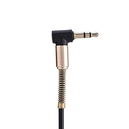 Socobeta Audio Cable 3.5mm Male to Male Spring Aux Cable L-Shaped & I-Shaped Retractable Cord for Car Audio Earphone