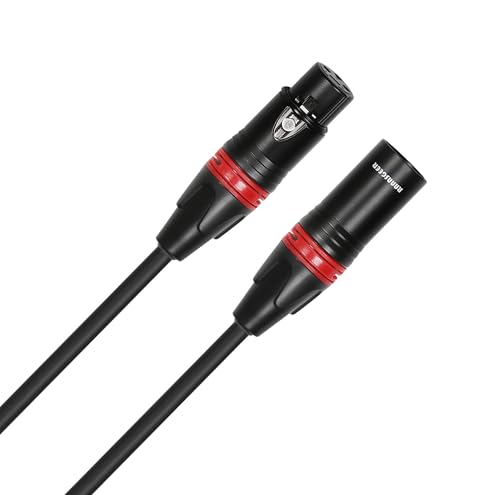 XLR Male to XLR Female Microphone Cable, 1 Ft, 2 Pack