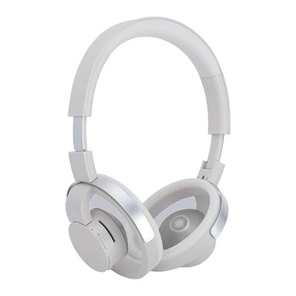 Over Ear Open Back Headphones, Dual Device Pairing Wireless BT Gaming Headset with Microphones, Adjustable Slider Breathable Lightweight, Ideal for Music & Gaming