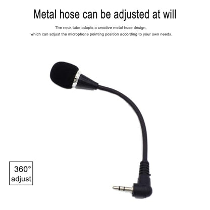 Mini Microphone Mini Notebook Mic 3.5 mm Socket Notebook Microphone, Compatible for PC Laptop Notebook (1 Piece/Black)