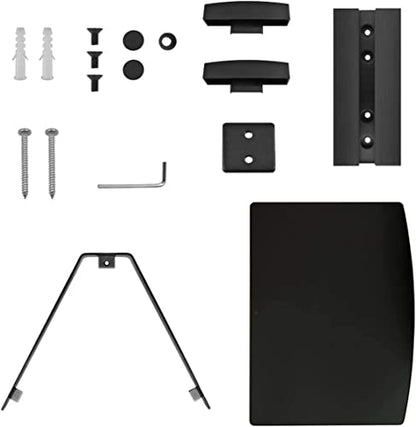 suptek Single Floating Shelf Wall Bracket with Strengthened Tempered Glass for DVD Players/Cable Boxes/Games Consoles/TV Accessories 1 Shelf, Black, CS201 - size: 1 Shelf