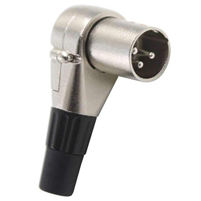 2 Pack Adjustable Right Angle 3 Pin XLR Male Connectors - Pro Audio DJ Band 7 Position Plugs XLR Male Female Plug Jack Right Angle 3 Pin Mic Speaker Audio Cable Connector