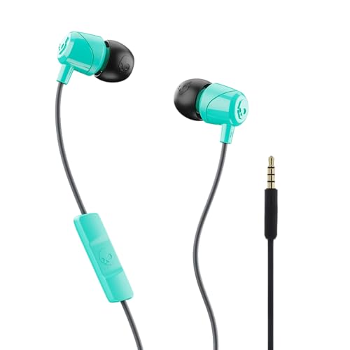 Skullcandy Jib Wired Earbuds with 3.5mm AUX Plug - Miami | 3.5mm Wired Earbuds, In-Ear Headphones, Noise Isolating Fit, In-Line Microphone Call and Track Control, Travel Ready - color: Miami, size: 1 Pack