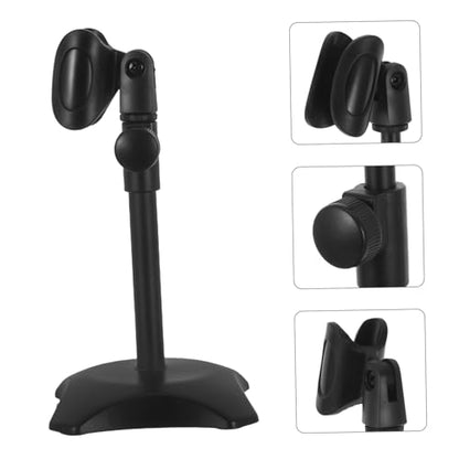 Toyvian Adjustable Desktop Mic Stand for Heavyweight Microphones with Height Adjustable Function and Stable round Base Design, for Desk Setups and Desktop Live Singing