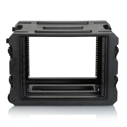 Gator Cases Pro Series 19" Depth 8U Rolling Rack Case with Recessed Wheels, Black - size: 8U Rack Space, style: Rolling Rack - 19" Deep