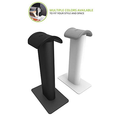 Kanto H2W Premium Universal Headphone Stand with Curved Silicone Padding for On and Over Ear Headphones | White - color: White, style: H2 Premium
