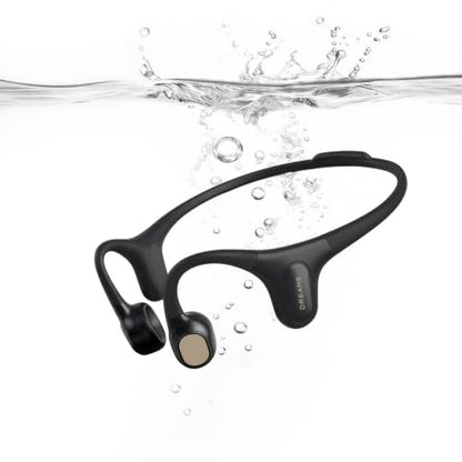 dreame Aqua Plus Bone Conduction Headphones, Open-Ear Headphones, IP68 | Waterproof Swimming Earbuds, Bluetooth 5.2 & MP3 Dual Mode, 32GB Storage, Secure Fit for Swimming, Gym and Running, Black - color: Black