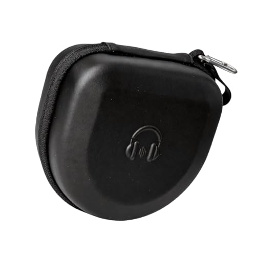 Hard Shell Travel Case for 3/4 / 5 Over Ear Headphones Soft Lining Storage - color: Black