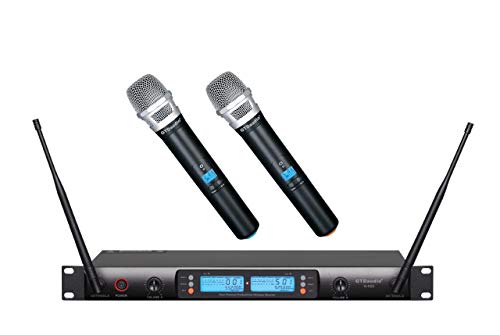 GTDaudio 2x100 Channels UHF Wireless Handheld Microphone