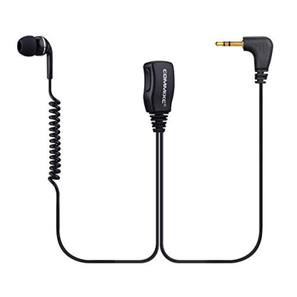 2Pack Walkie Talkie Earpiece 1-Pin 2.5mm Compatible with Motorola Talkabout | in-Ear Two-Way Radio Headset with Mic, Two Way Radio Earpiece with PTT