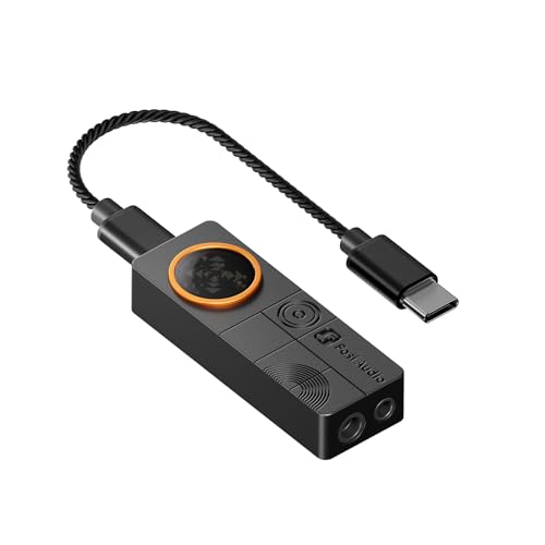 Fosi Audio DS3 USB-C DAC HiFi Amp Dongle, Portable Headphone Amplifier with 7.1 Spatial Audio, ES9039Q2M XMOS Powered, DSD512, 3.5mm Single 4.4mm Balanced for PC/Phone/ PS5/ Switch Black - color: Black