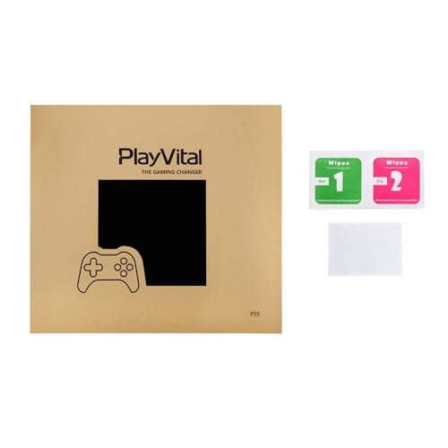PlayVital Full Set Skin Sticker for ps5 Slim Console Disc Edition (The New Smaller Design), Vinyl Skin Decal Cover for ps5 Controller & Headset & Charging Station & Media Remote - Black - color: Black