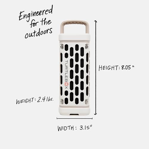 Turtlebox Ranger, Ultra-Portable Bluetooth Speaker, Waterproof, Ivory - color: Ivory