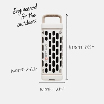 Turtlebox Ranger, Ultra-Portable Bluetooth Speaker, Waterproof, Ivory - color: Ivory