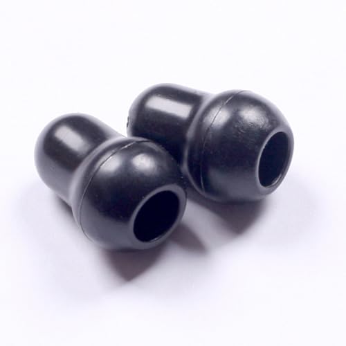 GLEAVI 12 Pcs Replacement Earplugs, Silicone Eartips Earpieces, Black Snap Tight Soft-Sealing Ear-Tips for 5MM - color: Black