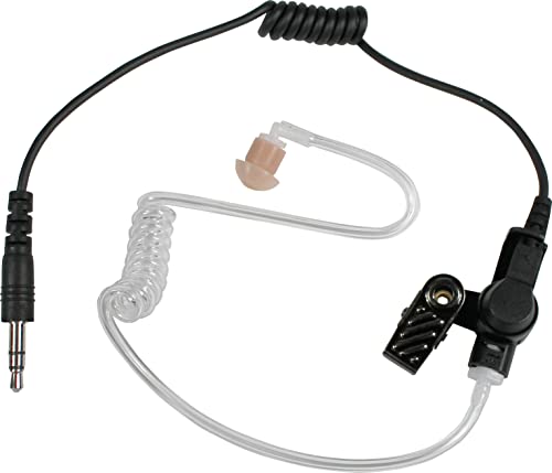 PRYMEBLU® BTH-300-MAX is Multi-Functional Bluetooth Lapel Microphone for Two-Way radios, cellphones, and Tablets for PoC Apps (BTH-300-MAX-KIT2 with Recon™ Series Clear Tube Earphone) - style: BTH-300-MAX-KIT2 with RECON™ SERIES CLEAR TUBE EARPHONE