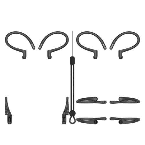 Ergonomic None Silicone Ear Enhancers Customized Shape Suitable for 4/3 Modern Earbuds Secure Exercise Ear Hooks Sports - color: Black