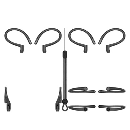 Ergonomic None Silicone Ear Enhancers Customized Shape Suitable for 4/3 Modern Earbuds Secure Exercise Ear Hooks Sports - color: Black