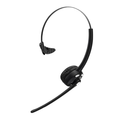Jiawu Trucker Bluetooth Headset, Noise Cancelling Mic Bluetooth 5.0 Wireless Headset Over Ear Comfort with USB Cable for Truck Driver Video Conference Customer Service