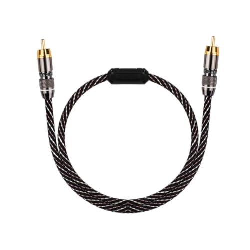 HiFi RCA Coaxial Audio Cable Hi-End RCA to RCA Male SPDlF Digital Coaxial Cable for DVD Projector TV Speaker Amplifier(2m) - size: 2m