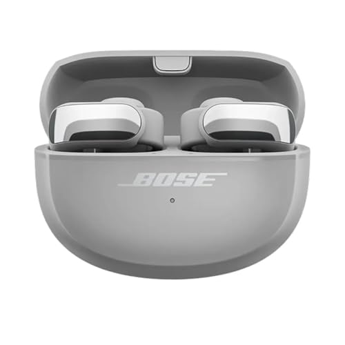 Bose Ultra Open Bluetooth Earbuds, True Wireless Earbuds with OpenAudio for Awareness, Clip On Design for Comfort, Immersive Audio, Up to 48 Hrs of Playtime + 20W Wall Charger (Moonlight Gray) - color: Moonlight Gray