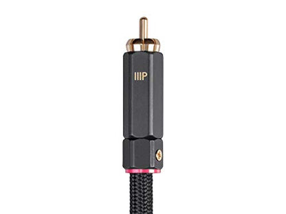 Monoprice Onix Series Digital Coaxial Audio/Video RCA Subwoofer CL2 Rated Cable, RG-6/U 75-ohm 12ft Black - size: 12 Feet