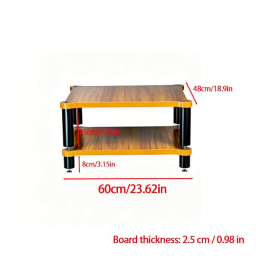 1/2/3/4 Tier Heavy Duty Audio Rack Stand, Modular Open Air HiFi Desktop with Shock-Absorbing Feet, Equipment Display Shelf for Recording Studio Living Room(2 Tier A) - size: 2 Tier A