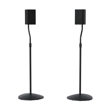 SANUS Speaker Stands Pair for Satellite & Bookshelf Speakers up to 3.5lbs – 10” Height Adjustment – Includes L-Shaped Bracket & Keyhole Adapter for Compatibility – Easy DIY Assembly - size: Heigth Adjustable