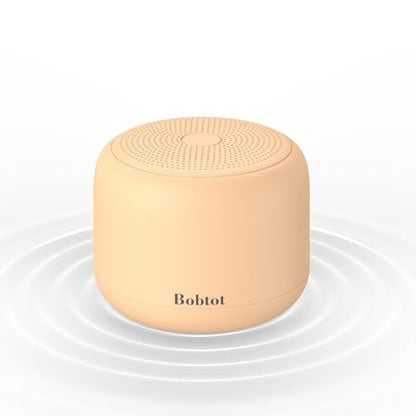 Bobtot Portable Bluetooth Speakers with Strap Easy to Carry Mini Speaker | Wireless Waterproof with Loud Stereo Sound, 20 Hours Playtime, Rechargeable Battery, Built-In Microphone, Orange - color: Orange