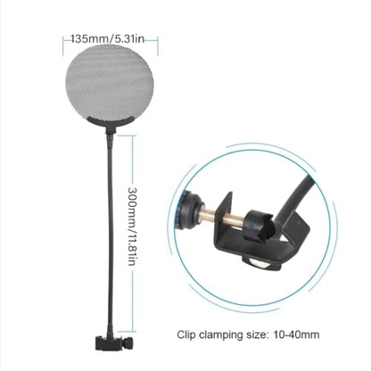 Double Layer Metal Microphones Poppings Screen Microphones Sponges Foam Cover Windscreen for Vocal Performances